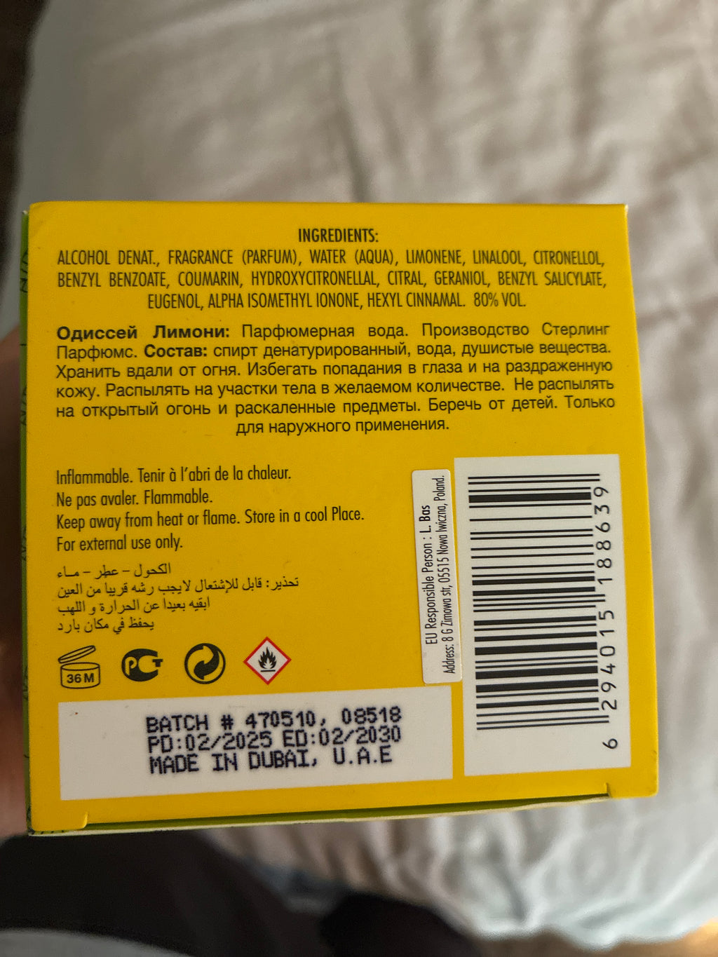 Armaf odyssey limoni 10ML hand decanted